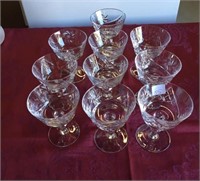 SET OF 6 CRYSTAL WINE GLASSES