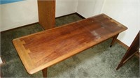 Inlaid wood coffee table
