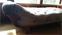 Antique Fainting Couch -  Lavender Velveteen