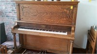 Rielding Cabinet Grand Tiger Oak Piano