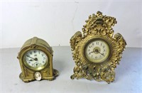 Antique Mantel Clocks, Tallest 6.5"
