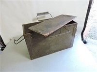 Antique Wood Case Amunition Box, 15" x 9.5" x 6"