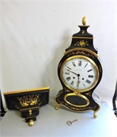 Antique Lumiswald Clock & Shelf
