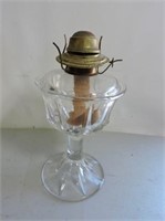 Antique Oil Lamp, 11" T