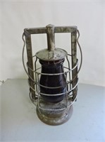Dietz Mill Lantern with Red Globe, 14" T