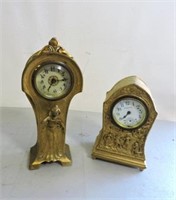 Antique Mantel Clocks, Tallest 8"