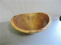 Handmade Wood Bowl, 13" x 5.5"