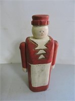 Folk Art Wood Doll, 8" T