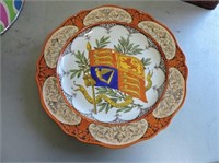 Nice Early Hand Painted Plate, 10" D
