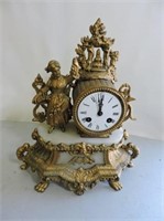 Antique Mantel Clock, no Key, missing Crystal