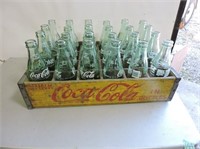 Wood Coke Case & Bottles