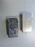 Pair of Early Zippo Lighters