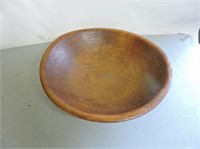 Antique Wood Bowl, 11" D