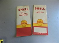 2 Shell Oil Road Maps & CAA Medalion