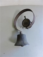 Antique Spring Loaded Door Bell, 9" T