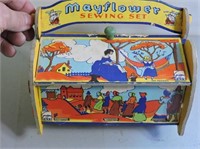 Mayflower Sewing Set Box, 7" L