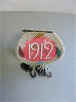 1912 Six Nations Beaded Box, 3.5" x 4"