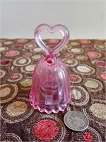 Small Fenton Glass Bell - Pink