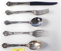 "Chantilly" Sterling Silver By Gorham 5 Piece Set