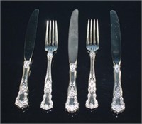 Gorham Sterling Silver 2 Dinner Forks And 3 Knives