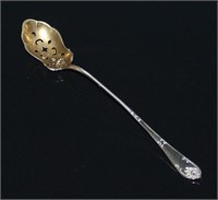 Sterling Silver Pierced Long Spoon Gold Washed