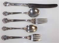 "Chantilly" Sterling Silver By Gorham 5 Piece Set