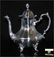 Poole Silver Plate "Lancaster Rose" Coffee/Tea Pot