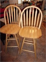 Pair of Oak Barstools