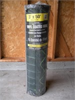New Roll 3' x 50' Vinyl Coated Wire Fence