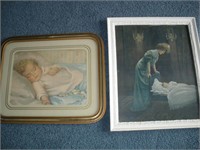 2 Vintage Framed Pictures 18 x 22