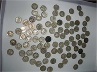 87 Mercury Silver Dimes 1 Lot