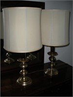 Pair of Metal Lamps 30" Tall