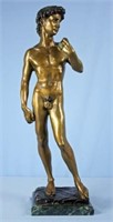 Bronze Sculpture Michelangelo's "David" 27" High