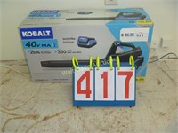 Cordless Axial Blower 40 Volt KOBALT/Unopened Box