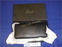 DANTE - Black Leather Wallet & Card Holder 8"W x