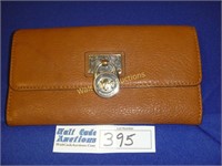Coach Brown Leather Wallet W/Zipper Pocket & 2