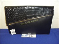 Strap Evening Bag Black W/Gold Chained 11.5"W x