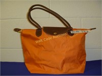 Longchamp - Fabric Orange Open Concept Handbag