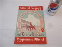 Programme de course Parc Richelieu 1954