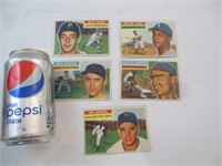 Baseball : 5 cartes TOPPS 1956