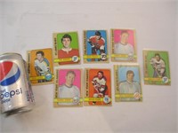 8 cartes hockey 1972-73