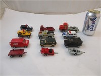 9 camions Majorette des années 80 en bon état