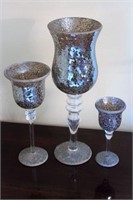 ANTIQUE OIL LAMPS & CANDLE HOLDERS