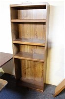 BOOKCASE, CARD TABLES & CHAIRS