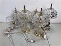Lot of small crystal lamps