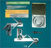 Assorted tools used in watch or clock making
