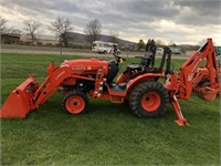 Kubota B3350 Compact Backhoe, Loader, Mower & 3Pt.