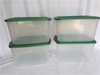 4 clear Sterilite storage containers