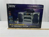 jWIN HiFi 3 CD changer and LP turntable system