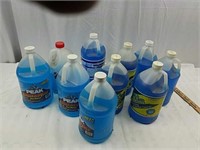 10 bottles of windshield washer deicer fluid.